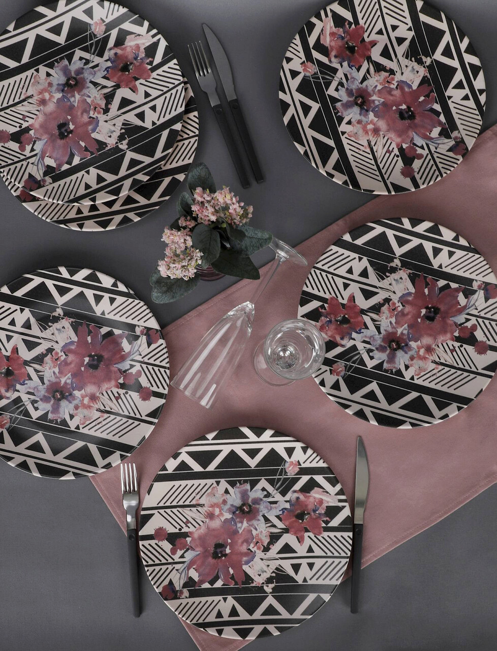 Set platouri servire, Hermia, 275KRM1282, Multicolor - imagine 4